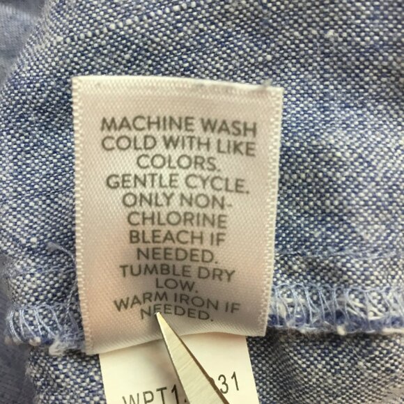 J. Jill Love Linen Womens Small Pants Blue Made In India - Picture 11 of 11